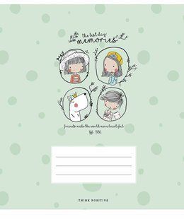 Зошит загальний Cute style А5, 48 аркушів у клітинку, вододисперсійна обкладинка, Star