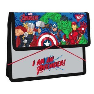 Папка для тетрадей YES пластиковая на резинке, В5, Marvel.Avengers