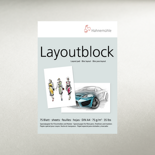 Альбом-склейка для маркеров Layoutblock А3, 29,7х42 см, 75 г/м&sup2;, 75 листов, Hahnemuhle