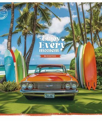Зошит загальний Enjoy your summer А5, 60 аркушів у клітинку, вододисперсійна обкладинка, Школярик