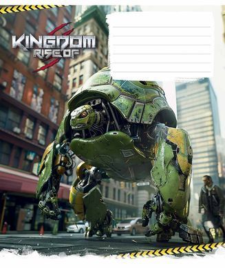 Тетрадь ученическая, 18 листов, в клетку, ВД-лак, Animals transformers, Школярик