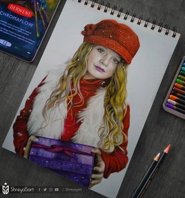 Набор цветных карандашей Chromaflow, металлическая коробка, 72 штуки, Derwent