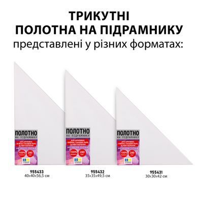 Полотно трикутне рівнобедрене на підрамнику SANTI 30x30x42 см