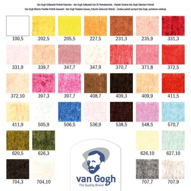 Набор сухой мягкой пастели 36 цветов, Van Gogh, Royal Talens