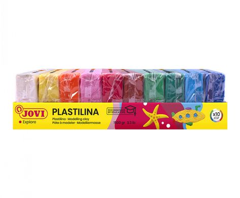 Пластилин разноцветный JOVI 10 штук по 150 г