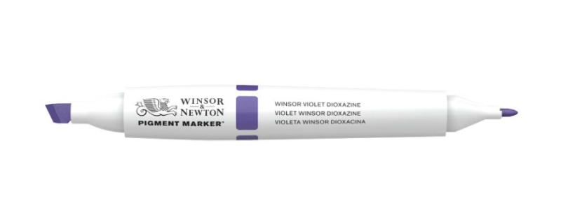 Маркер двосторонній, Pigment marker, (733) Діоксазін фіолетовий Вінзор, Winsor & Newton