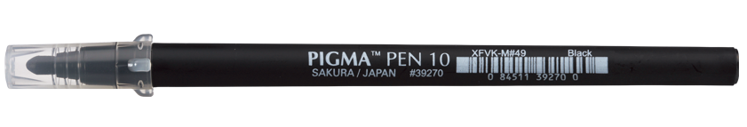 Лайнер-ручка PIGMA PEN 10, Чорний, Sakura