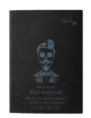Альбом-склейка для ескізів Smiltainis А5, 165 г/м2, 50 аркушів, чорний, Authentic