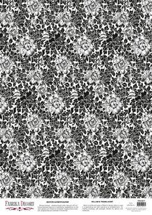 Веллум з малюнком Gothic flowers, А3, 29,7х42 см, 90 г/м&sup2;, аркуш, Fabrika Decoru