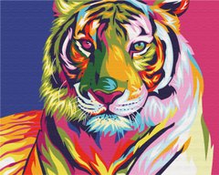 Картина по номерам Тигр поп арт, 40x50 см, Brushme