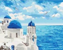 Картина по номерам Облака Санторини, 40x50 см, Brushme