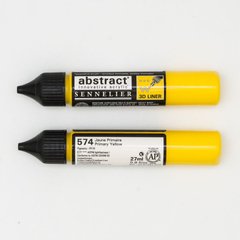 Линер акриловый Abstract 3D, 27 мл, Жёлтый, Sennelier