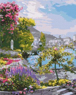 Картина за номерами Старовинний сад біля моря 1, 40x50 см, Brushme