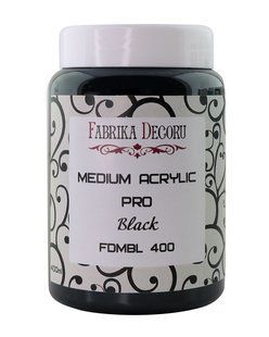 Медіум акриловий, чорний, 400 мл, Fabrika Decoru