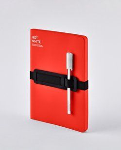 Блокнот Not White L Light, Red, 16,5х22 см, 120 г/м&sup2;, 88 листов, Nuuna