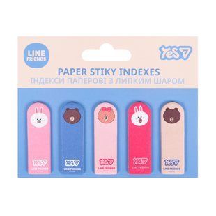 Бумажные индексы Yes Line Friends, 48x15 мм, 100 шт, 5x20