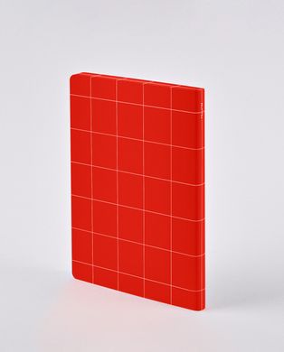 Блокнот Break The Grid L Light, Red, 16,5х22 см, 120 г/м², 80 аркушів, Nuuna