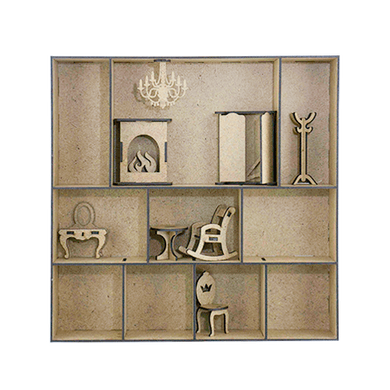Заготовка для Shadow Box №01, 30х5х30 см, МДФ, Fabrika Decoru