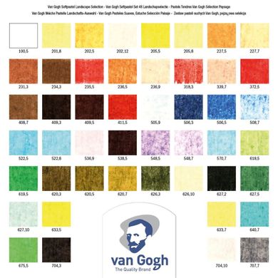 Набор сухой мягкой пастели 48 цветов, Van Gogh, Royal Talens