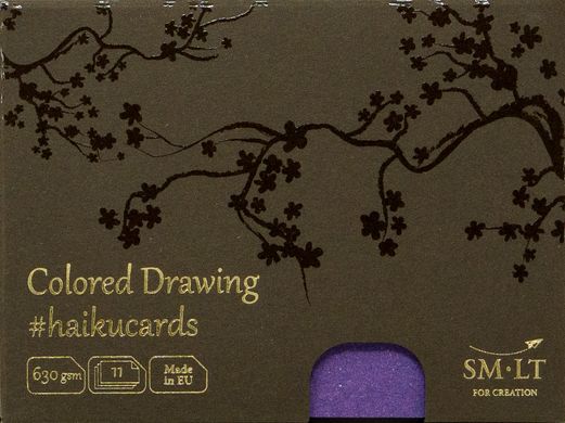 Набор открыток для графики HAIKU, 10,6x14,7 см, 630 г/м², 11 листов, в коробке, 5 цветов, Smiltainis