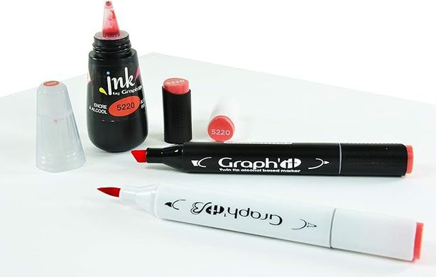 Набор спиртовых чернил для заправки маркеров, Skin colours, 25 мл, 4 штуки, Graph'it
