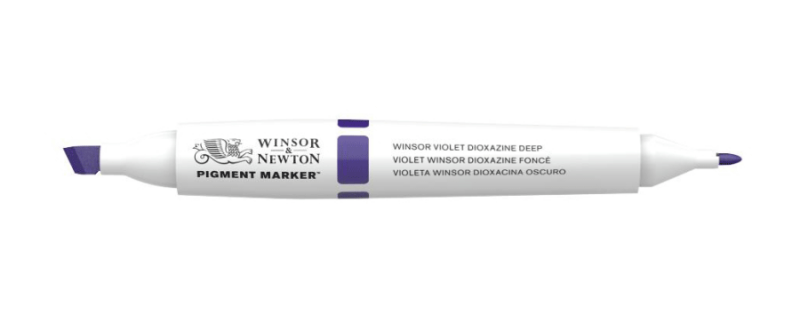Маркер двосторонній, Pigment marker, (033) Діоксазін фіолетовий Вінзор темний, Winsor & Newton