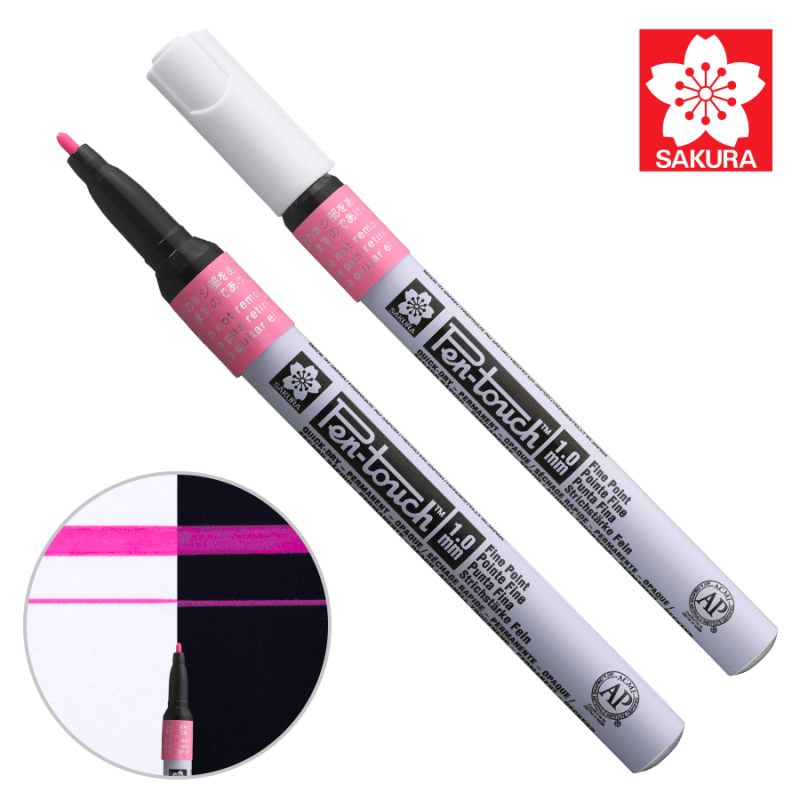Маркер Pen-Touch Розовый, флуоресцентный оттенок, тонкий (Fine) 1