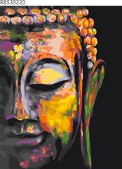 Картина по номерам Разноцветный Будда, 30x40 см, Brushme