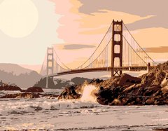 Картина по номерам Золотые Ворота. Сан-Франциско, 35х45 см, ROSA START