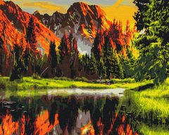 Картина по номерам Закат в горной долине, 40x50 см, Brushme