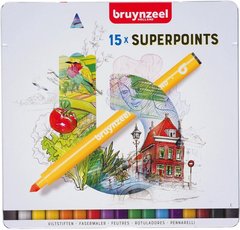 Набір кольорових фломастерів EXPRESSION 15 штук, Bruynzeel