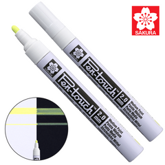 Маркер Pen-Touch Желтый, флуоресцентный, средний (Medium) 2 мм, Sakura