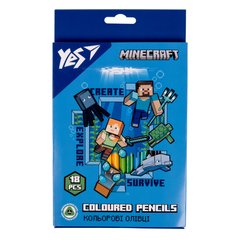 Набор цветных карандашей Minecraft, 18 цветов, YES