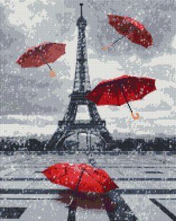 Алмазная мозаика Дождливый Париж, 40x50 см, Brushme
