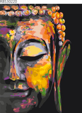 Картина за номерами Різнокольоровий Будда, 30x40 см, Brushme