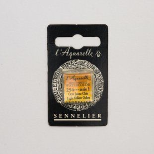 Акварельная краска Sennelier, полукювета, S1, светло-жёлтая охра (Light Yellow Ochre)