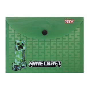 Папка-конверт Yes Minecraft Creeper В6 на кнопке
