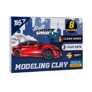 Пластилін Yes Drift King, 8 кольорів, 160 г