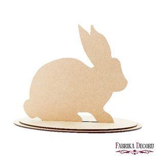 Заготовка для декорування Зайчик №244, 10х20х25 см, МДФ, Fabrika Decoru
