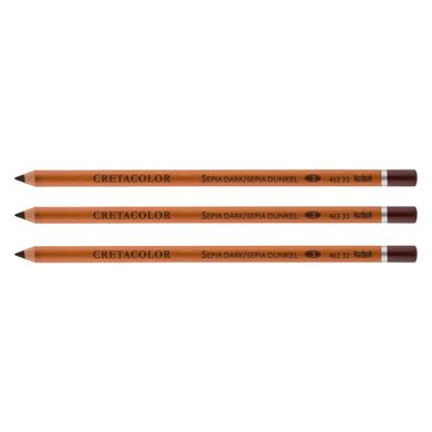 Набір олівців для рисунку, Сепія темна, 3 штуки, Cretacolor