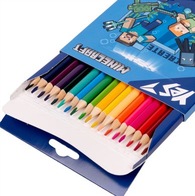 Набор цветных карандашей Minecraft, 18 цветов, YES