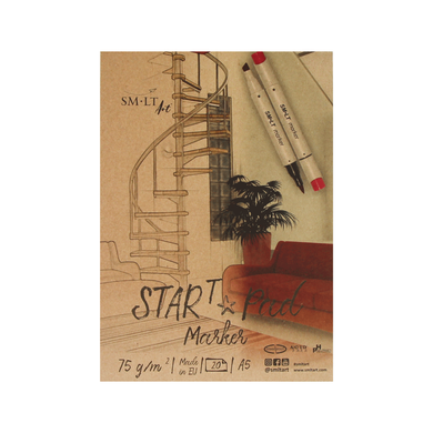Альбом-склейка для маркеров Start T А5, 75 г/м2, 20 листов, Smiltainis