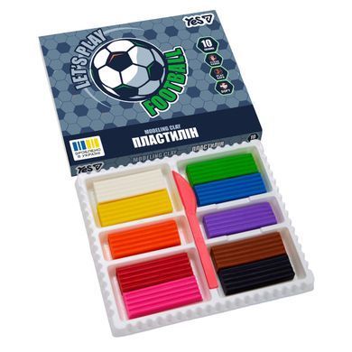 Пластилін Yes Football, 10 кольорів, 200 г