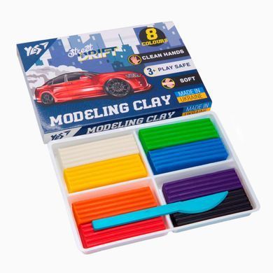Пластилін Yes Drift King, 8 кольорів, 160 г