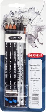 Набір чорнографітних олівців Watersoluble Sketching, 8 штук, Derwent