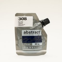 Краска акриловая Sennelier Abstract, Индиго синий №308, 60 мл, дой-пак, матовая