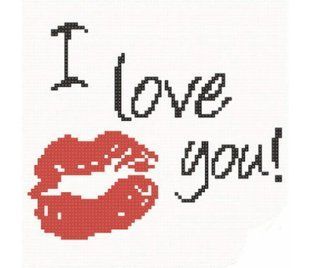Алмазная вышивка, I love you, 20х20 см европодвес