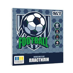 Пластилін Yes Football, 12 кольорів, 240 г