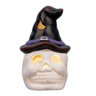 Статуэтка Хэллоуин Skull in hat, 10 см, LED, Yes! Fun