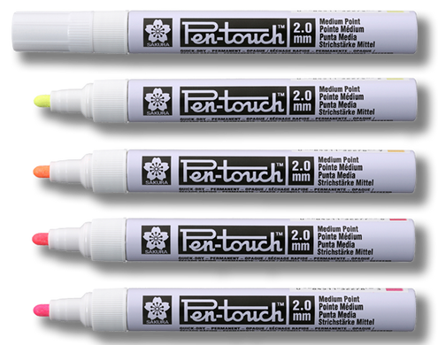 Маркер Pen-Touch Оранжевый, флуоресцентный, средний (Medium) 2 мм, Sakura